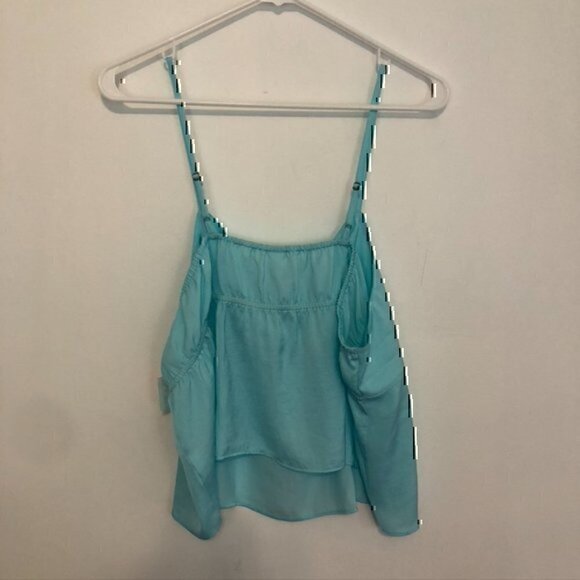 NEW NWT BP NORDSTROM Plus Size Bow Detail Tank Top Aqua Turquoise Blue Cami 1X - Picture 11 of 12